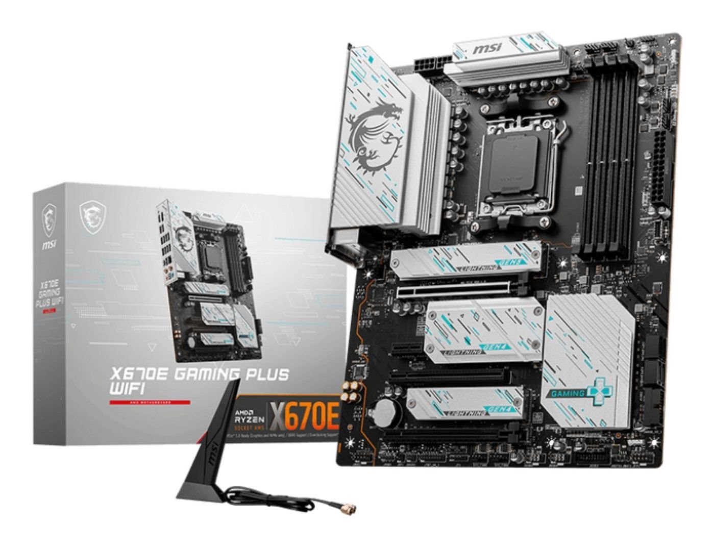 Msi X670e Gaming Plus Wifi Bundkort Amd X670 Sokkel Am5 Atx