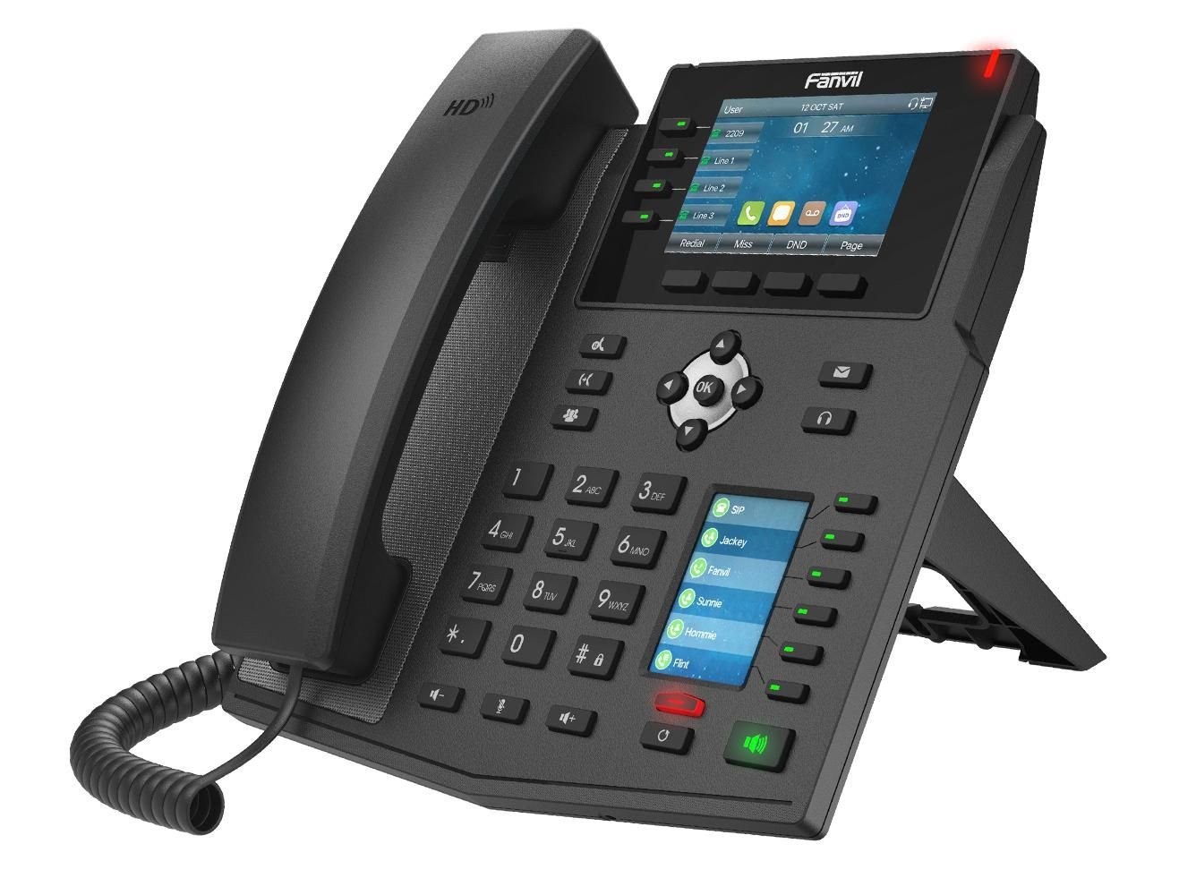 Fanvil X5u IP-telefon Sort 16 Linier LCD Wi-Fi