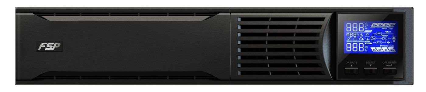 FSP Champ Rack 1K UPS-enhed Dobbeltkonvertering (Online) 1 Kva 900 W 3 Ac Stikkontakt(Er)