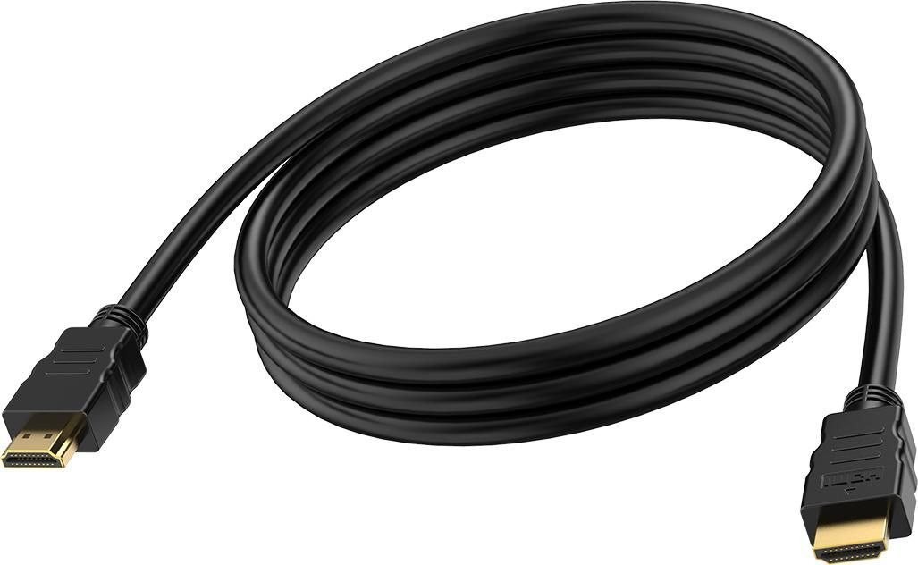 Vision HDMI-kabel Med Ethernet 2M Sort