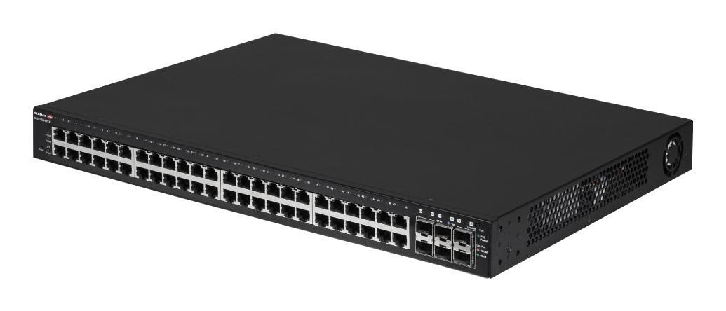 Edimax Switch Industrial 54-Port Gig. PoE+ Mit 6X 10GbE SFP