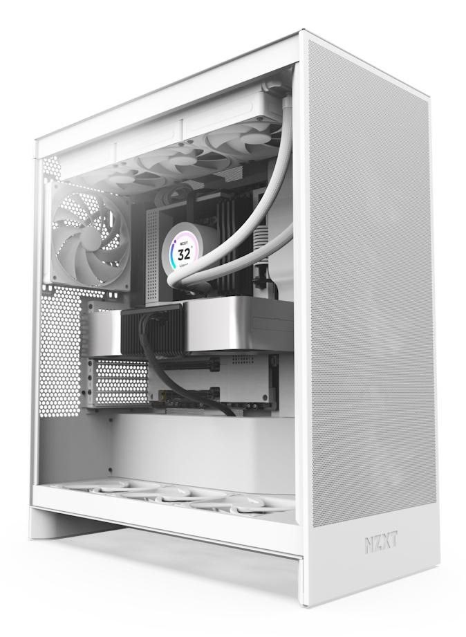 NZXT H Series H7 Flow TÅRN Atx Ingen Strømforsyning Hvid