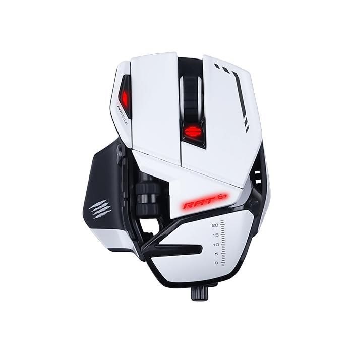 Mad Catz R.A.T.6+ Optisk Kabling Sort Hvid