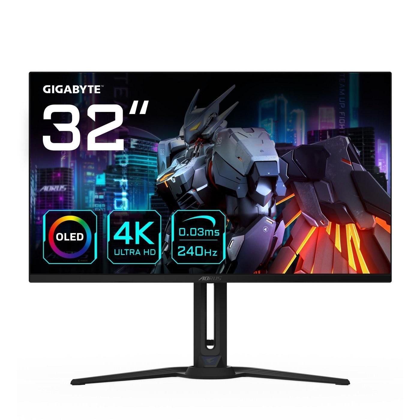 Gigabyte Aorus Fo32u2 32 3840 X 2160 (4K) Hdmi DisplayPort Usb-C 240Hz Pivot SKÆRM