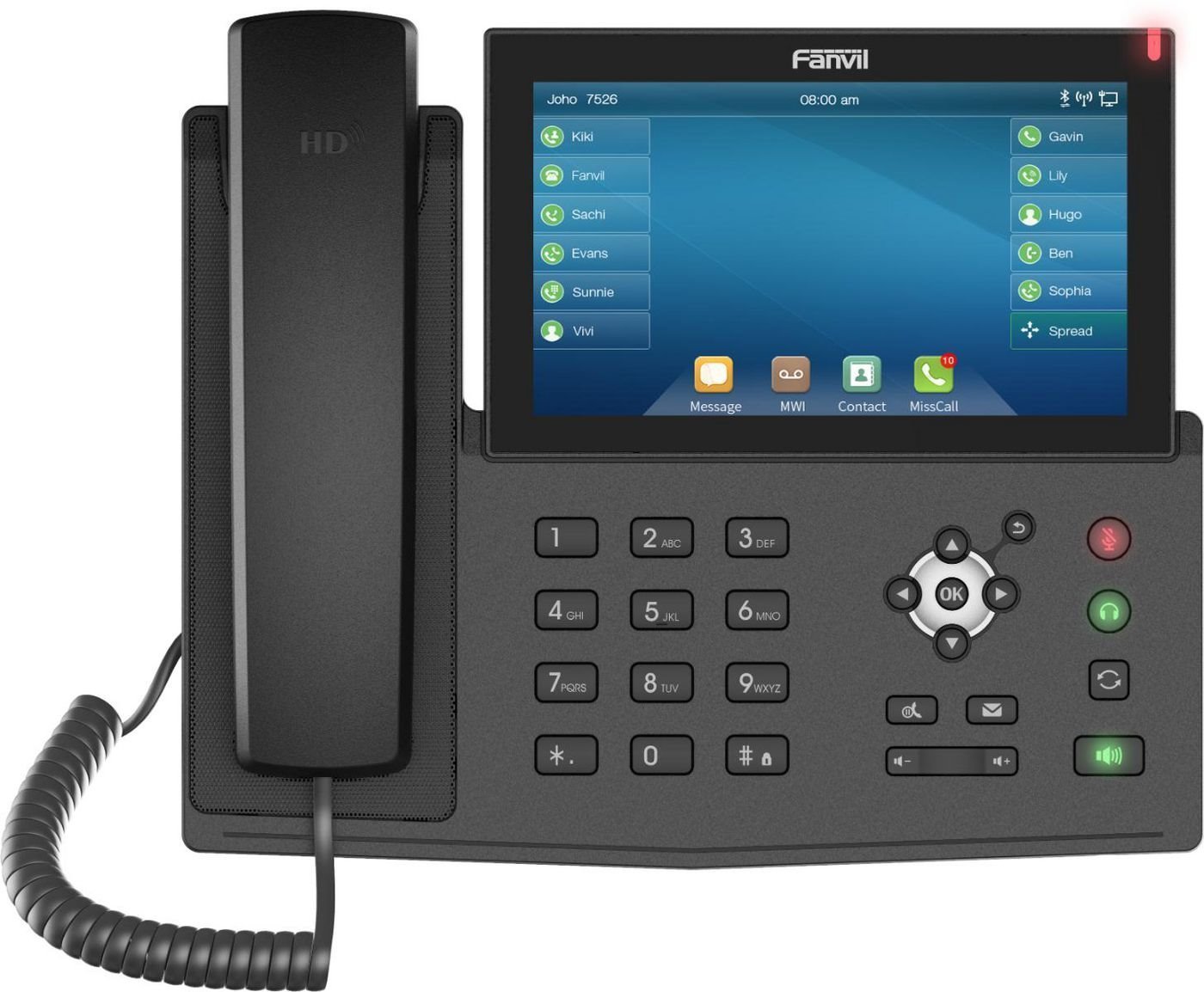 Fanvil X7 V2 IP-telefon Sort 20 Linier Led