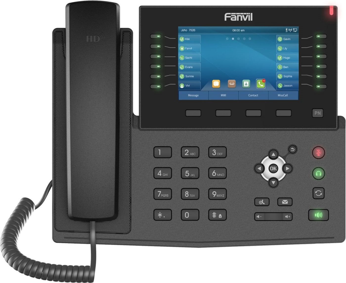 Fanvil X7C V2 IP-telefon Sort 20 Linier LCD Wi-Fi