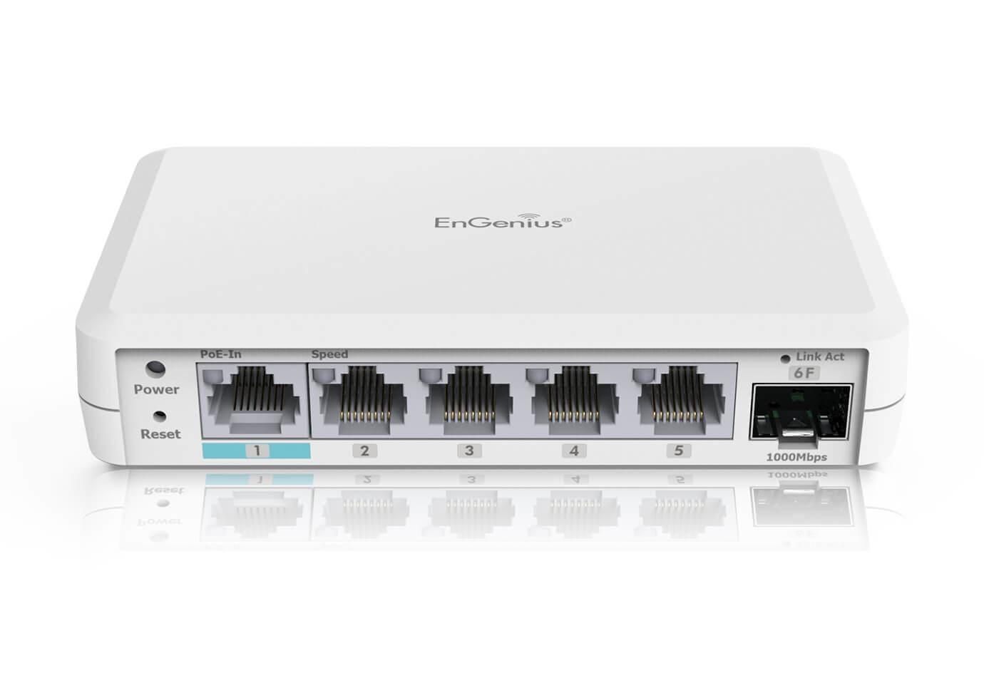 EnGenius Switch Full Managed Switch Extender 6 Port 5X 1 GbE 4X PoE At 1X SFP Ext1106 EnGenius Cloud