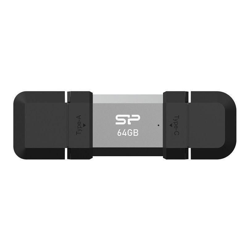 Silicon Power Mobile C51 64GB Usb 3.0 / Usb-C Sort SØLV