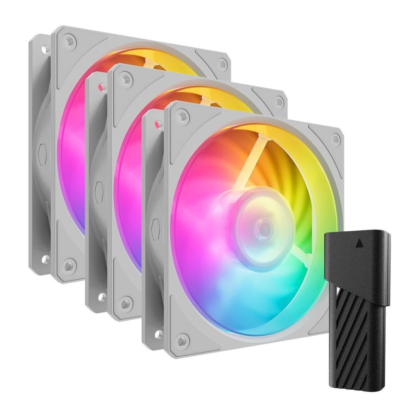 Cooler Master Mobius 120P Argb Etuiblæsersæt 1-Pack Hvid 120 MM