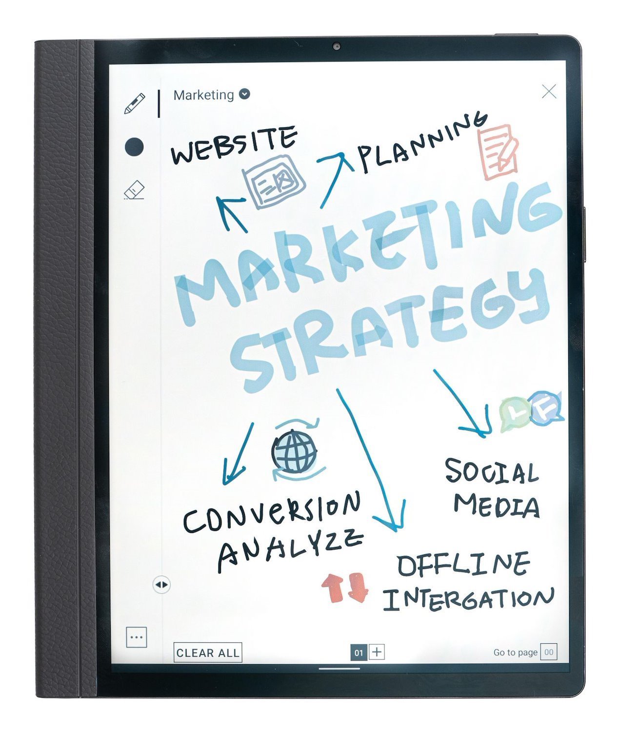 Hannspree HannsNote2 E-Bog-Læser Berøringsskærm 64 GB Wi-Fi Sort