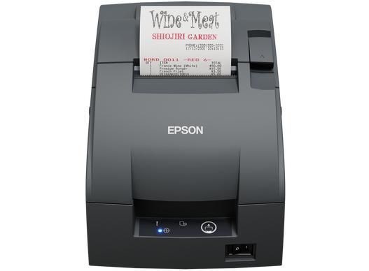 Epson TM-U220IIB (102B0) Restaurant Dot Matrix Printer - Label/Receipt Print - Ethernet - USB - Serial - With Cutter - Dark Grey