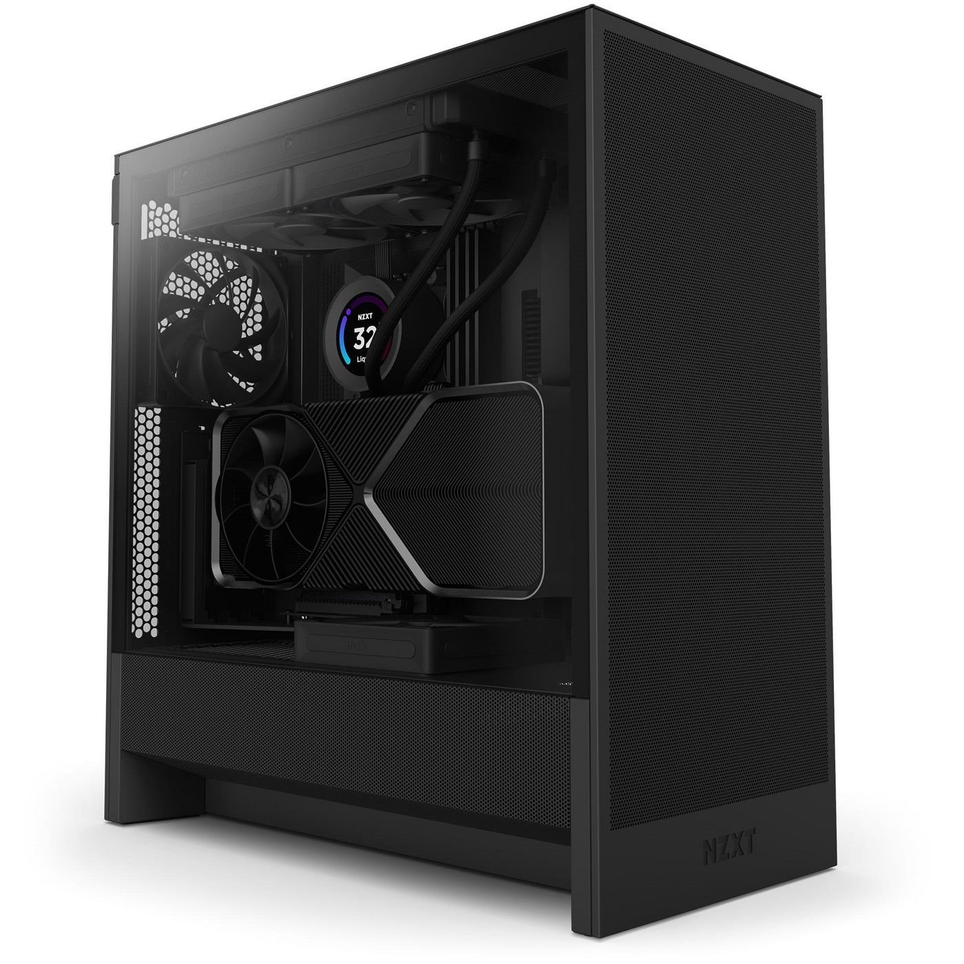 NZXT H Series H5 Flow TÅRN Udvidet Atx Ingen Strømforsyning Sort