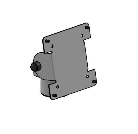 Ergonomic Solutions SpacePole Pos SPV106-FX-02 Tilbehør Til POS-system POS-montering Sort Metal 75 X 75 MM 100 X 100 MM