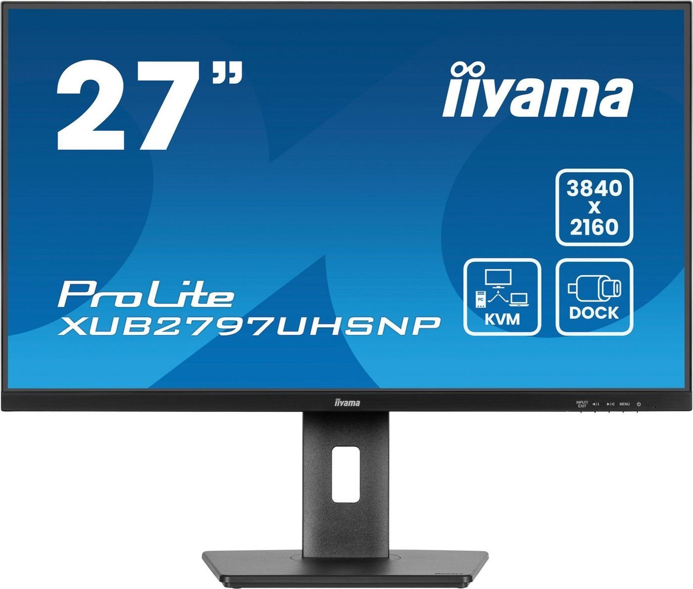 Iiyama ProLite Xub2797uhsnp-B1 27 3840 X 2160 (4K) Hdmi DisplayPort Usb-C 60Hz Dockingskærm