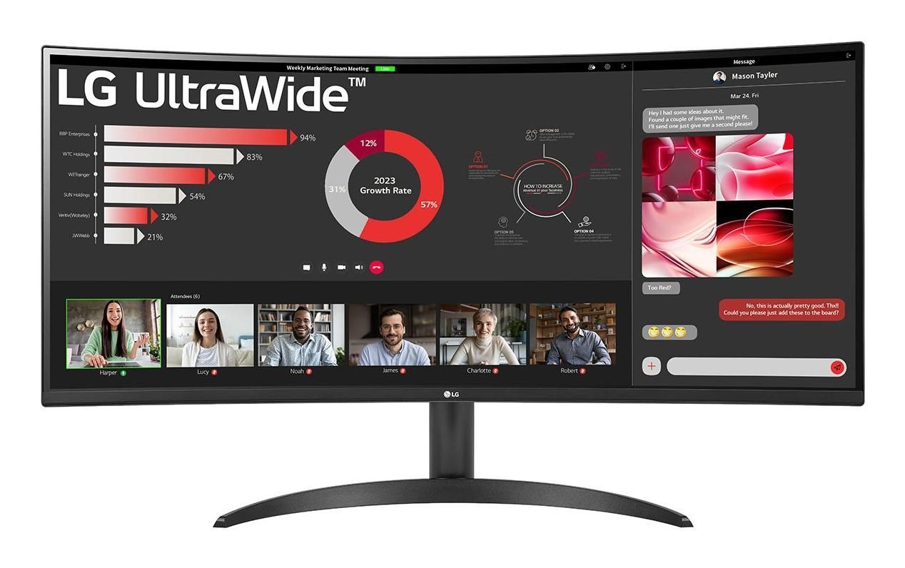 LG 34WR50QK-B 34 Va 3440 X 1440 (UltraWide) Hdmi DisplayPort 100Hz