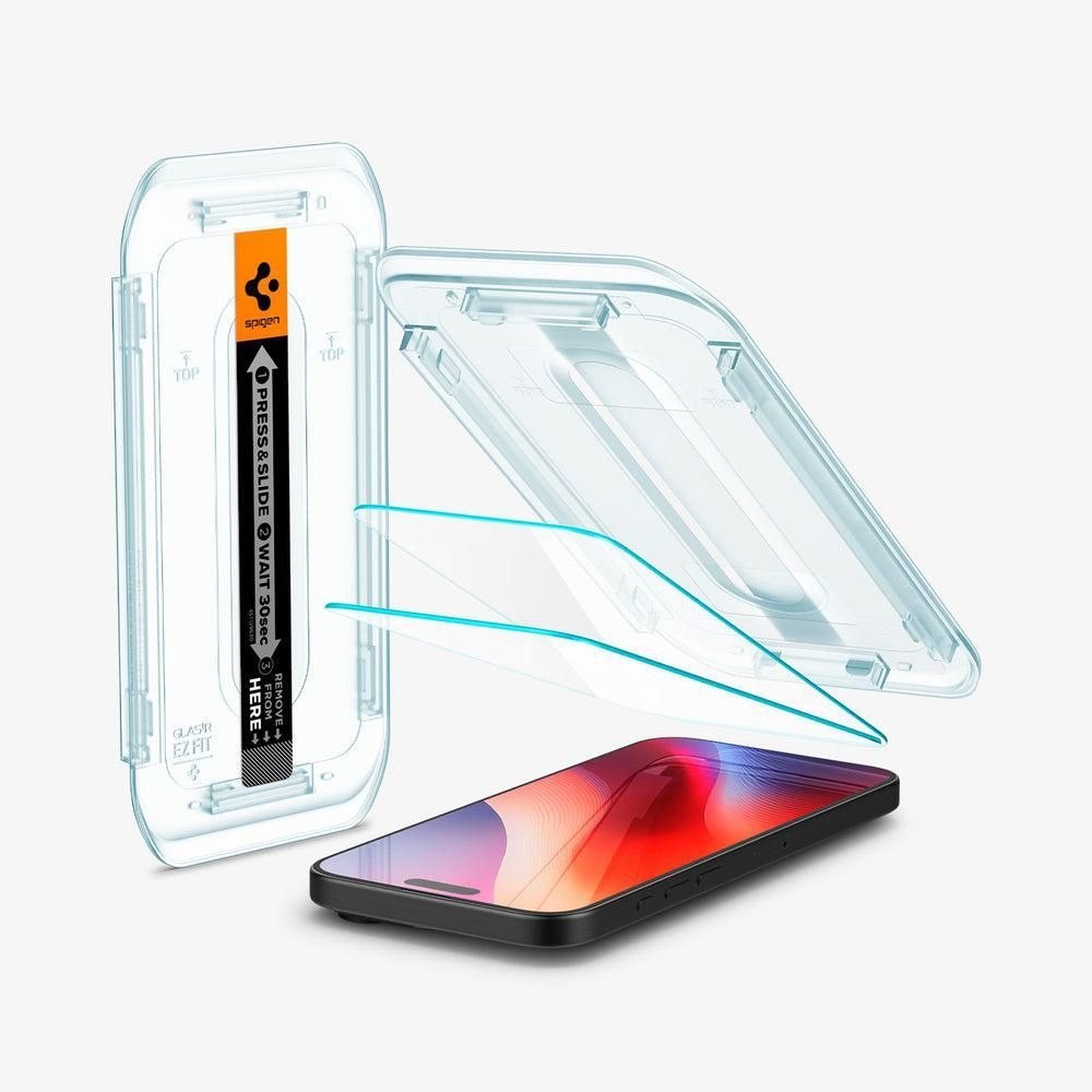 Spigen Glas.Tr ”Ez Fit” 2-Pak Do Apple iPhone 16 P