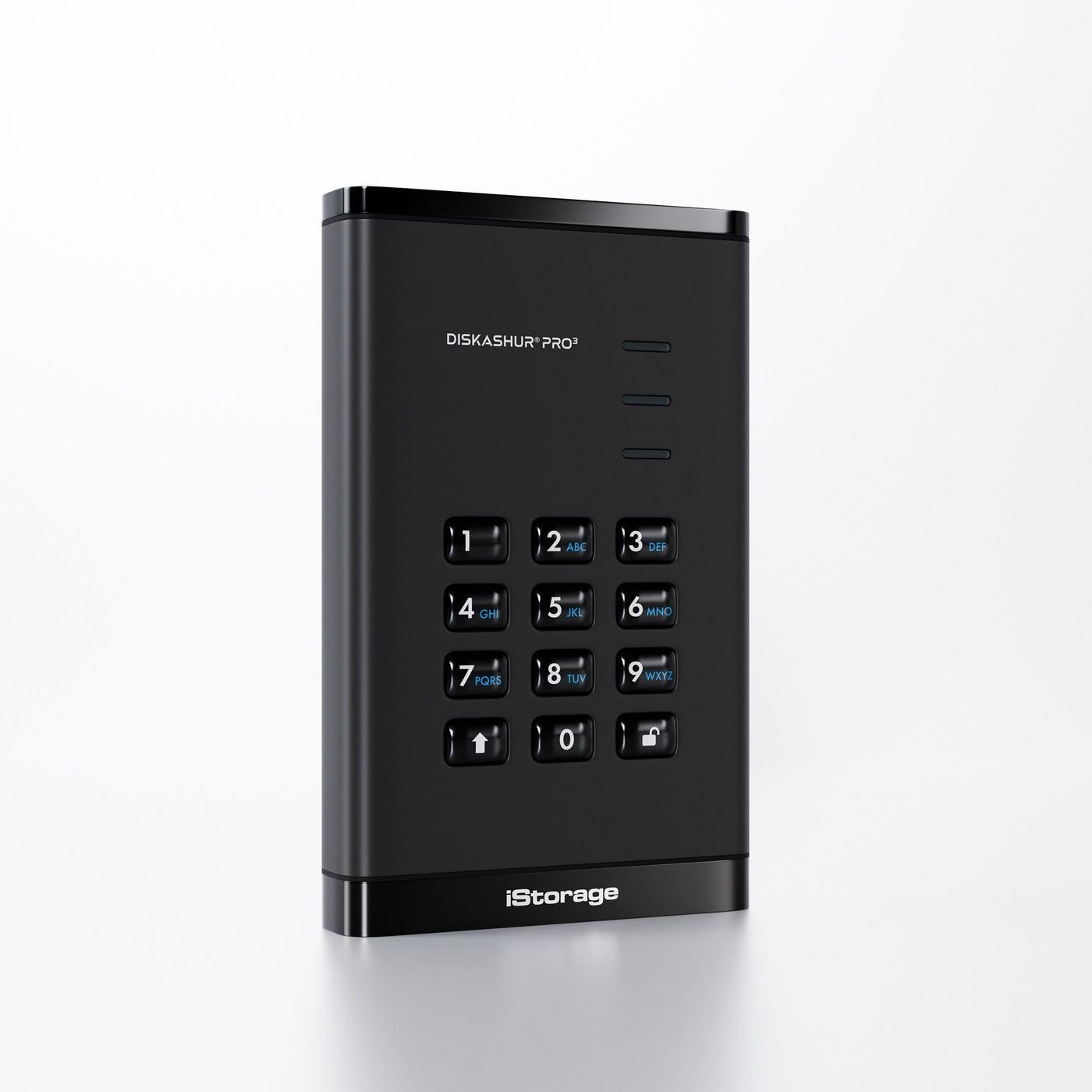 iStorage diskAshur Pro3 HDD Ekstern Harddisk 5 TB Usb Type-C 3.2 Gen 1 (3.1 Gen 1) Sort