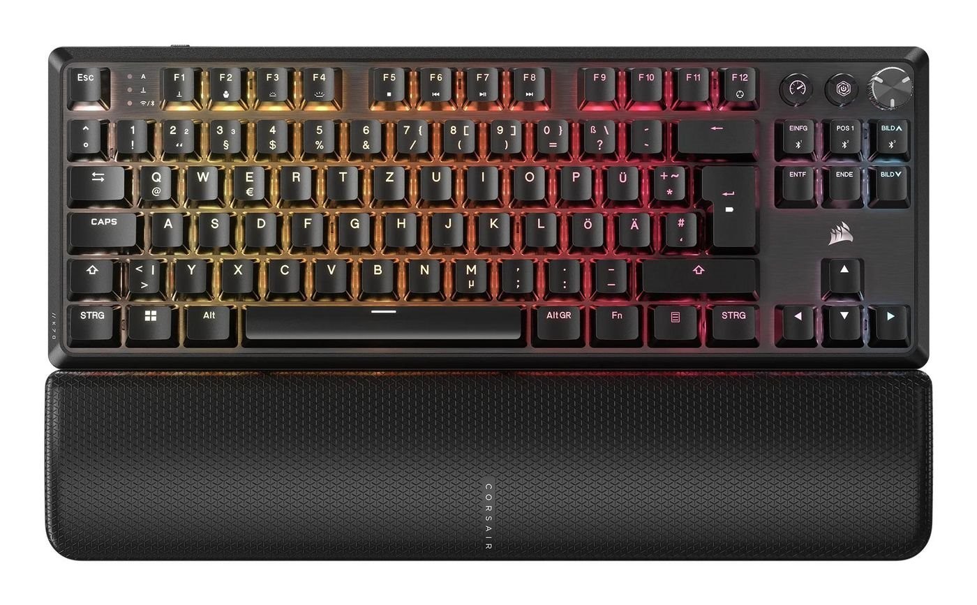 Corsair K70 Core TKL Wireless RGB Tastatur Mekanisk Per-Tast RGB TRÅDLØS Kablet TYSK
