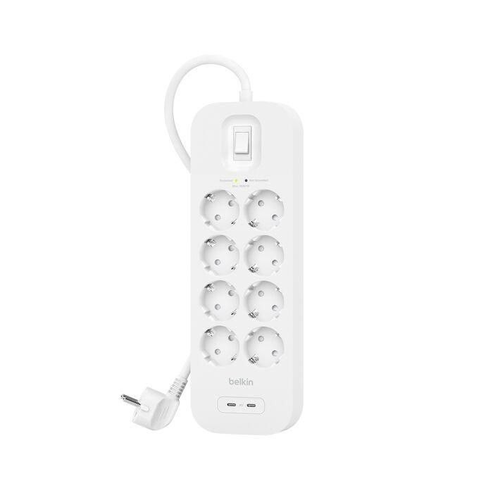 Belkin Connect Strømstødsbeskytter 8-Stik Hvid 2M