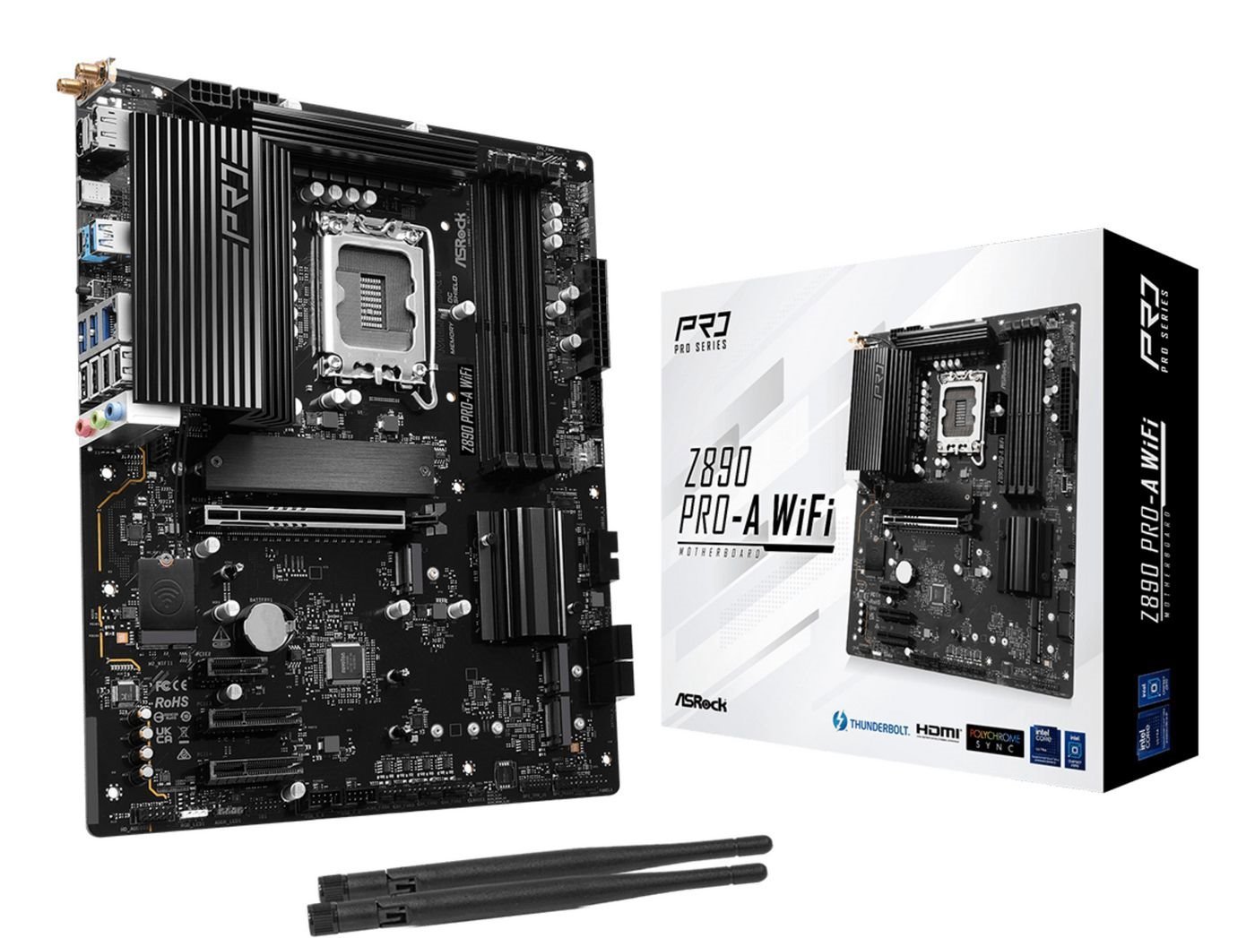 ASRock Z890 Pro-A Wi-Fi Motherboard Atx Lga-1851 Intel Z890