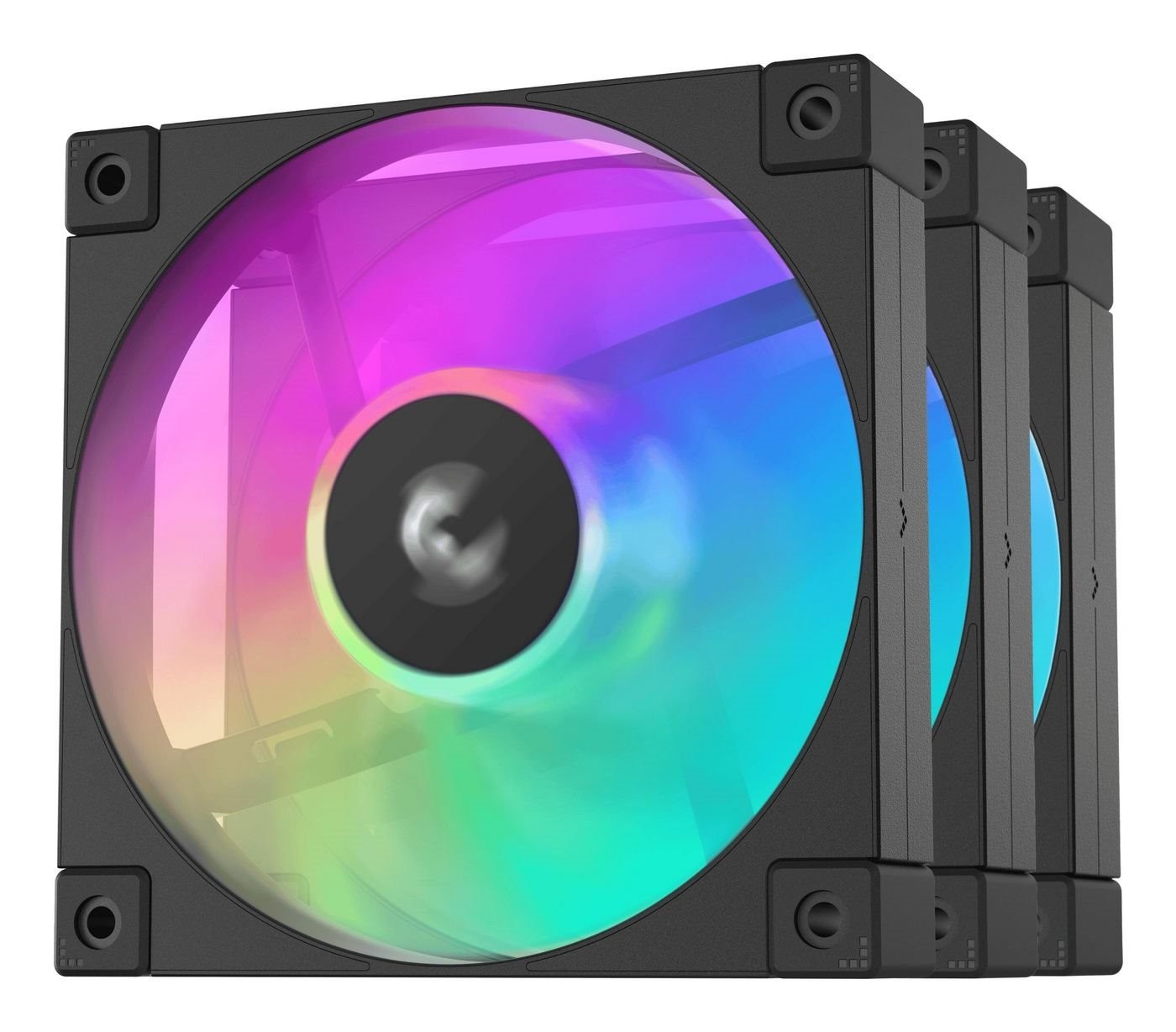 Deepcool Ventilador 120X120 Deepcool FD12 Argb Pack 3 Black