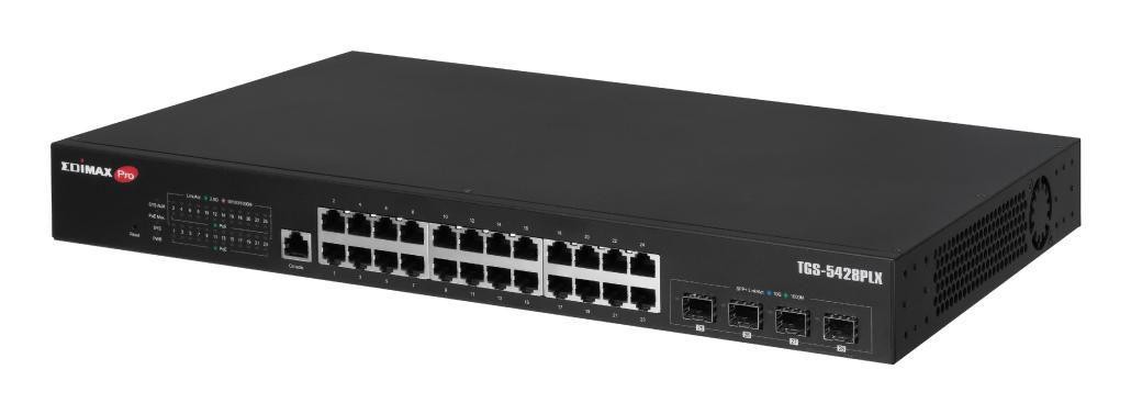 Edimax Switch 24X TGS-5428PLX (2.5GbE L2 Surveill.VLAN PoE+)