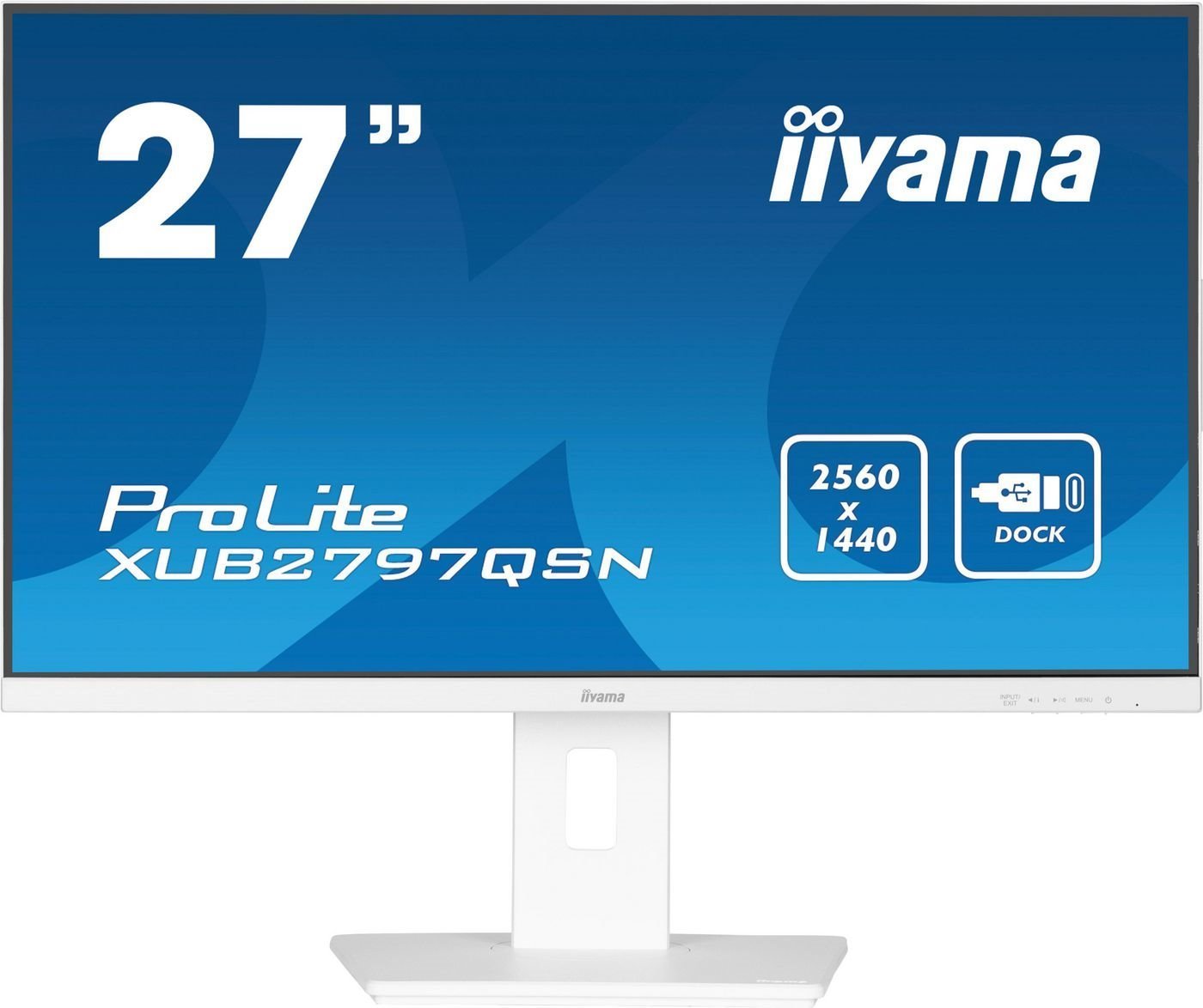 Iiyama ProLite Xub2797qsn-W2 27 2560 X 1440 (2K) Hdmi DisplayPort Usb-C 100Hz Dockingskærm