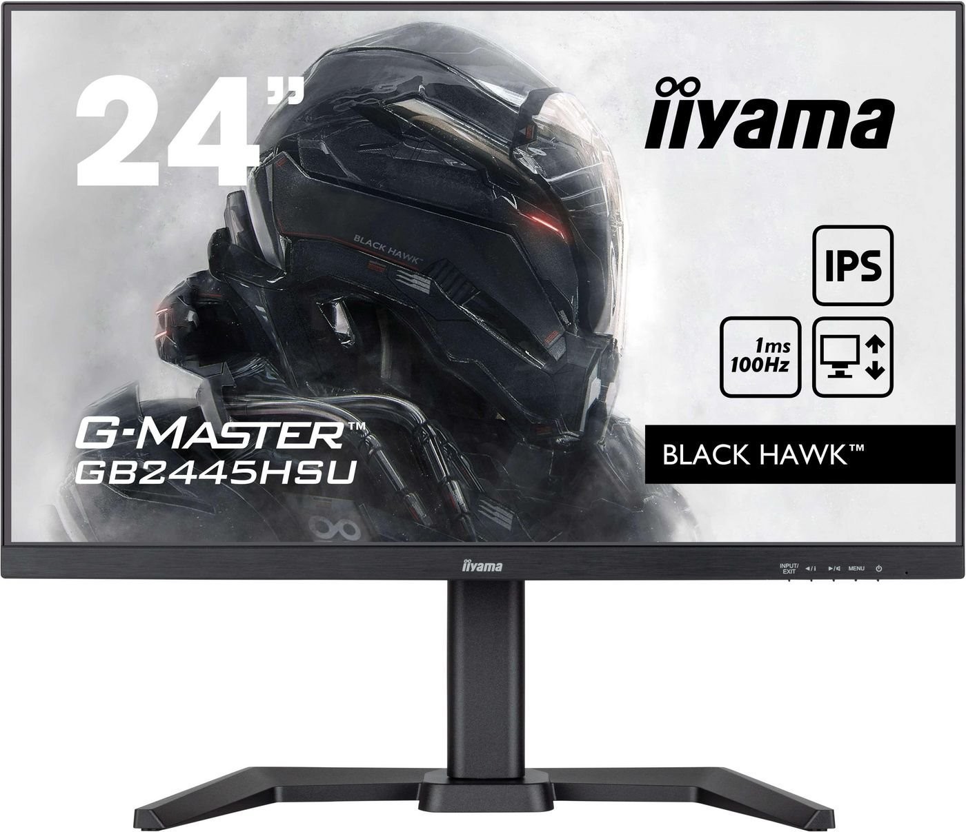 Iiyama G-Master Black Hawk Gb2445hsu-B2 24 1920 X 1080 (Full HD) Hdmi DisplayPort 100Hz Pivot SKÆRM