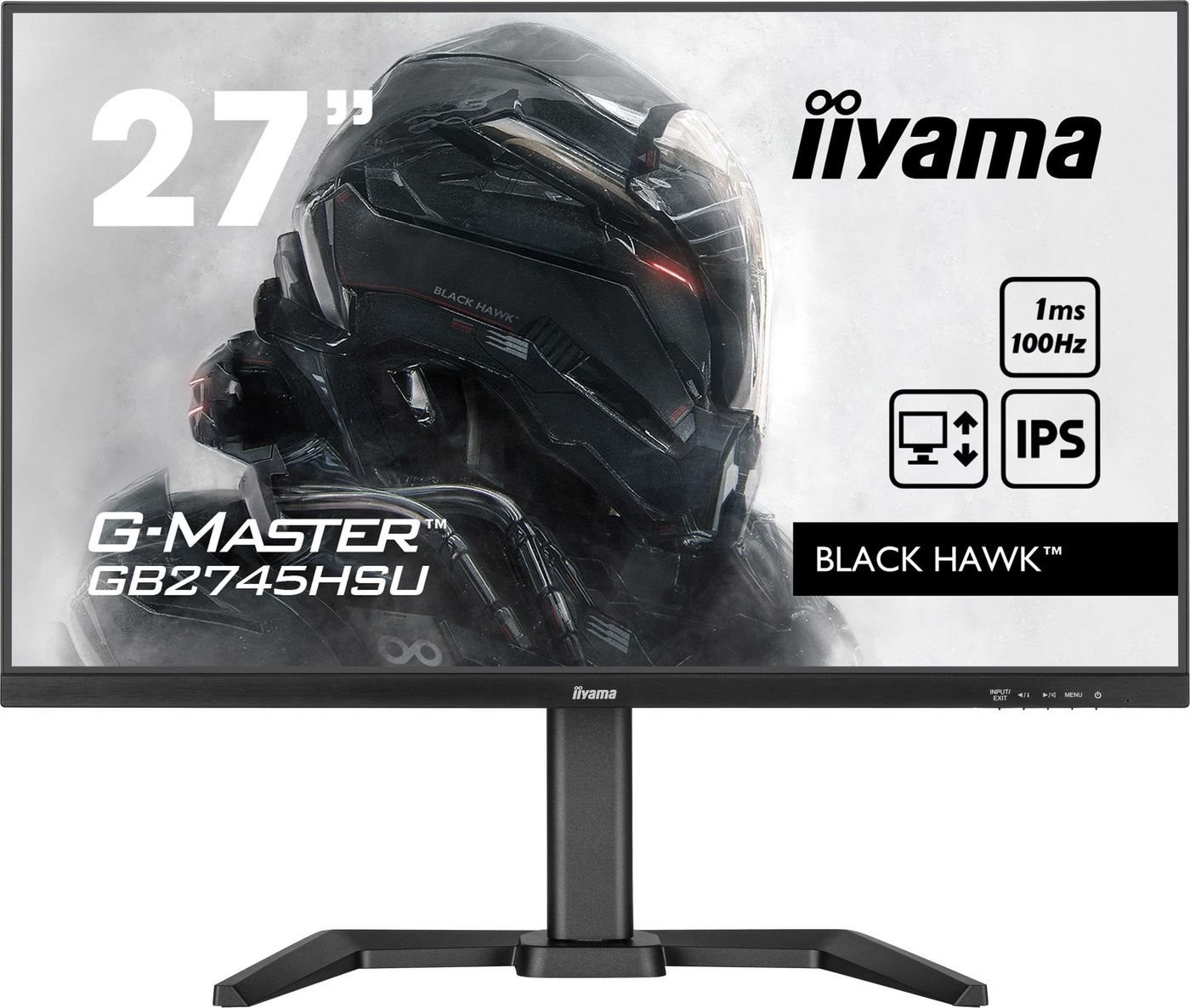 Iiyama G-Master Black Hawk Gb2745hsu-B2 27 1920 X 1080 (Full HD) Hdmi DisplayPort 100Hz Pivot SKÆRM