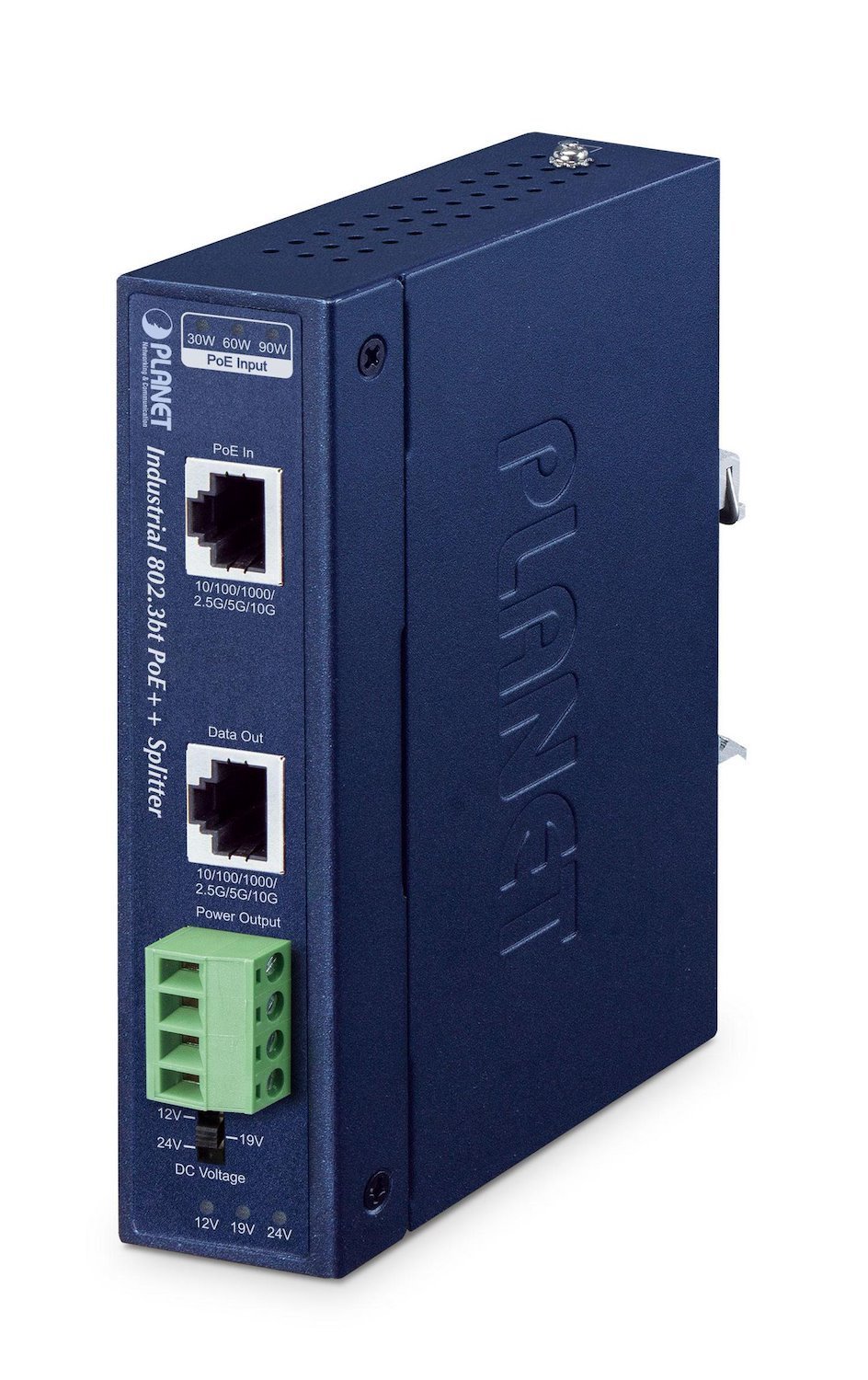 Planet Industrial Single Port PoE++ Splitter Ipoe-176S