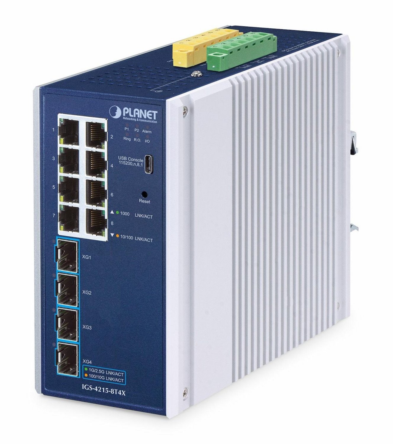 Planet Industrial L2/L4 8-Port Managed Switch Igs-4215-8T4x