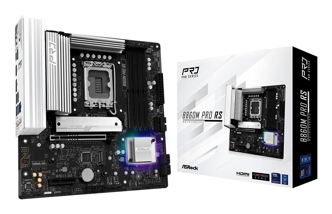 ASRock B860M Pro RS Micro Atx Lga1851 Sokkel Intel B860
