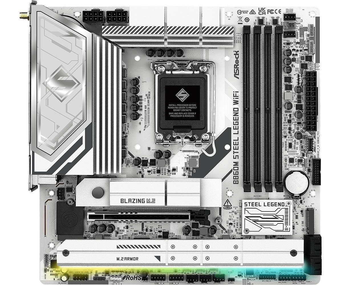 ASRock B860M Steel Legend Wifi Micro Atx Lga1851 Sokkel Intel B860