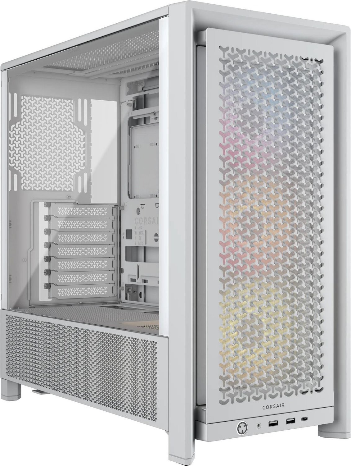 Corsair Frame 4000D RS Argb TÅRN Udvidet Atx Ingen Strømforsyning Hvid