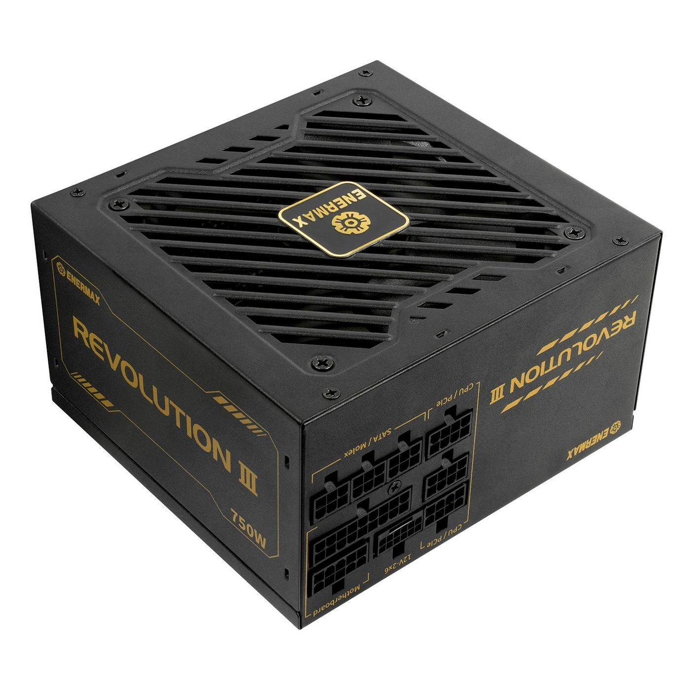 Enermax [Ai Generated Title] Enermax Power Supply 750W Revolution3 80+ Gold Black Fullmod