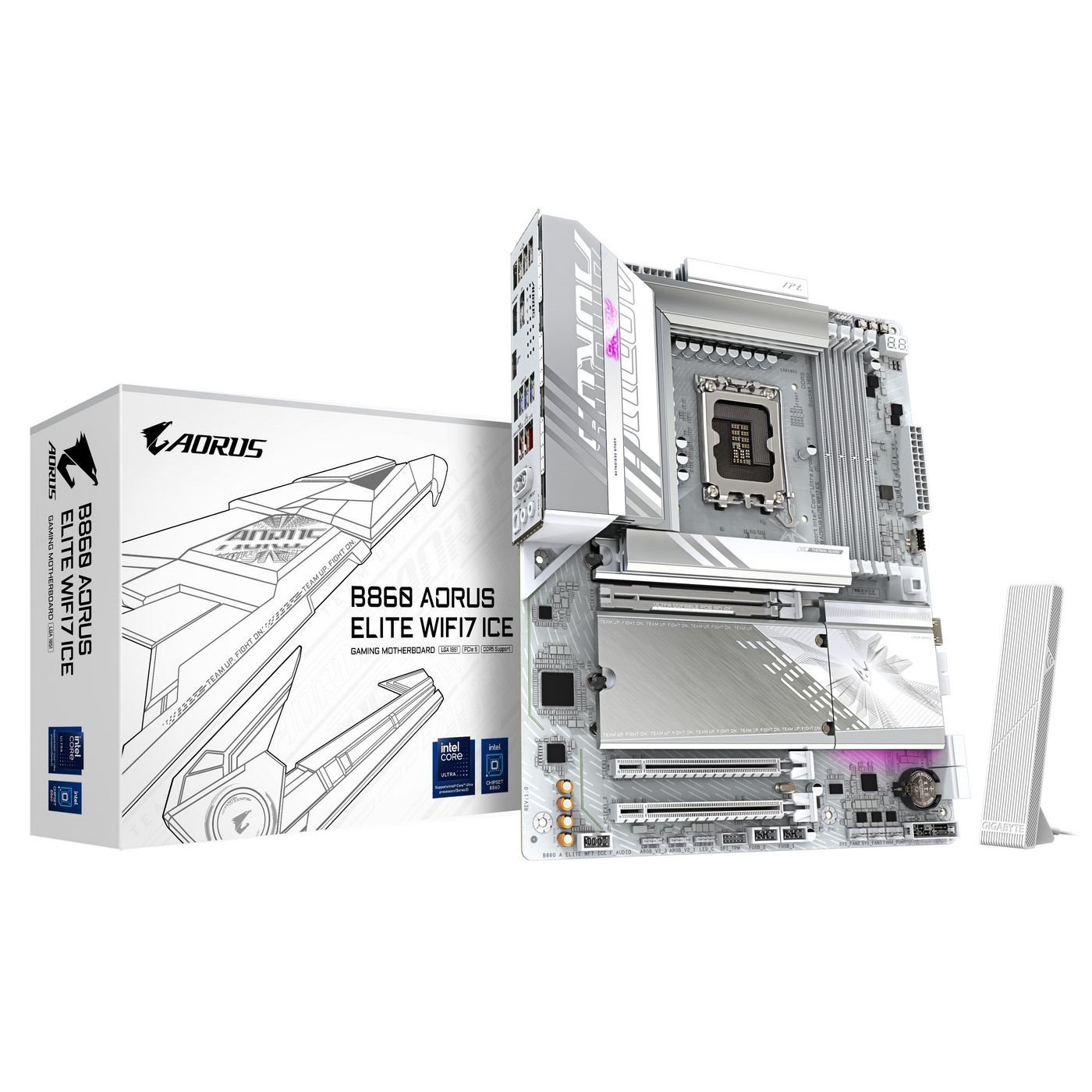 Gigabyte B860 Aorus Elite Wifi7 Ice Intel B860 Lga 1851 (Socket V1) Atx