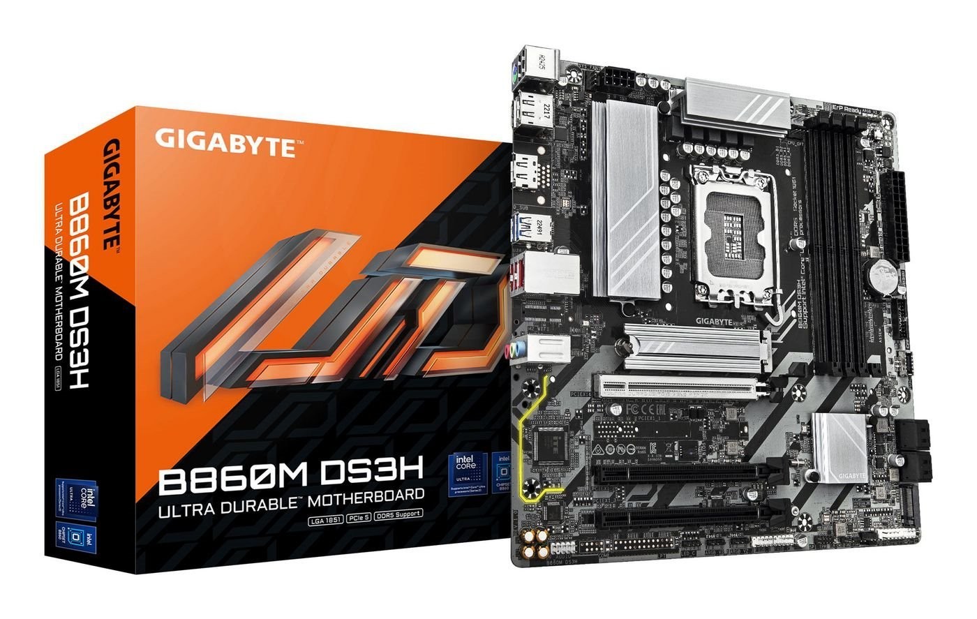 Gigabyte B860M DS3H Bundkort Intel B860 Lga 1851 (Socket V1) Micro Atx