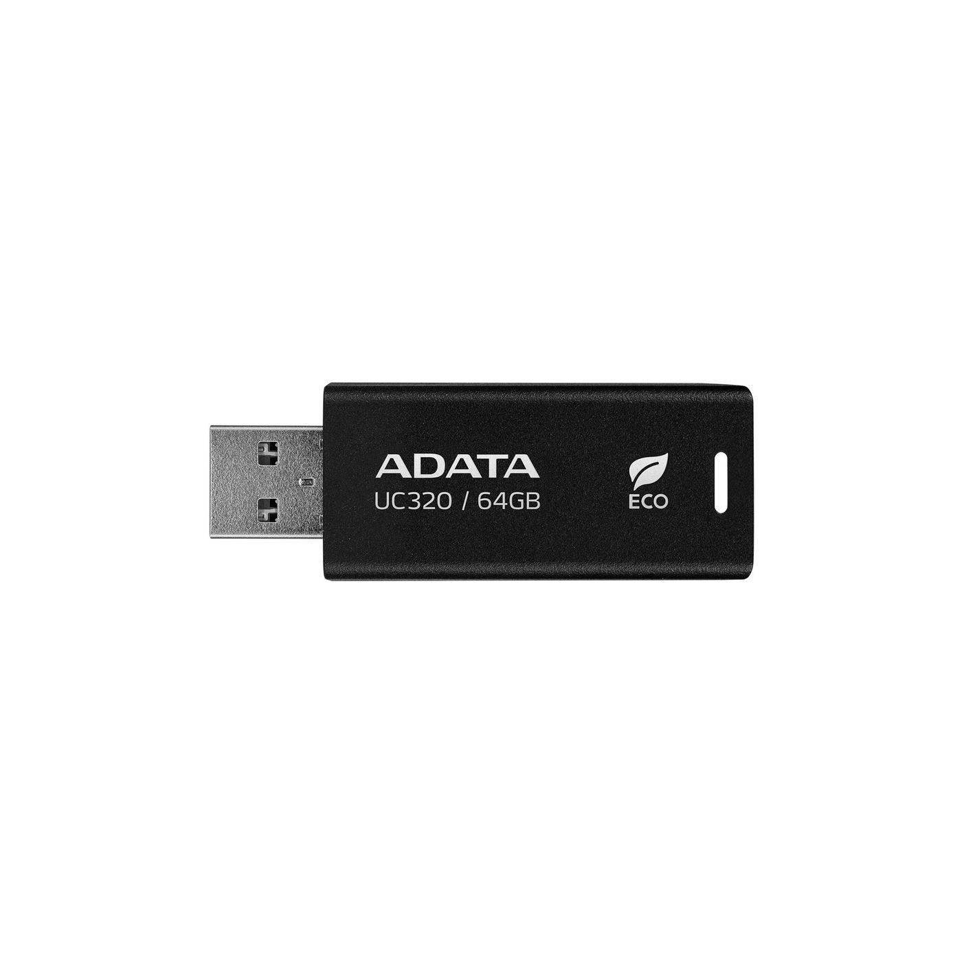 Adata Uc320 USB-nøgle 64 GB Usb Type-A 3.2 Gen 1 (3.1 Gen 1) Sort