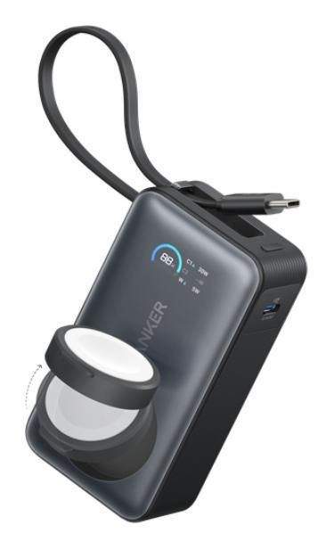 Anker MagGo PowerBank 10K 35W For Apple Watch Black