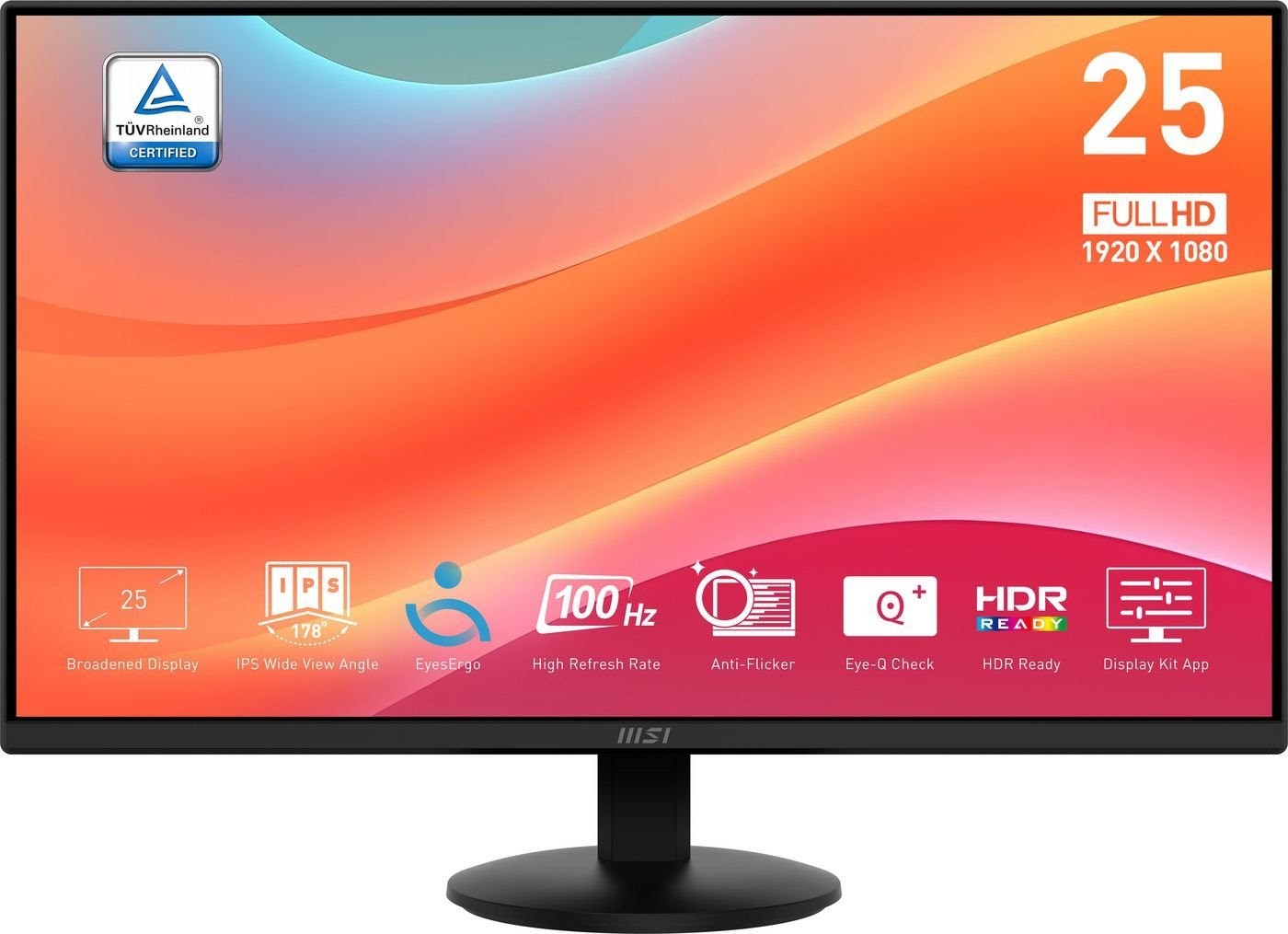 Msi Pro MP252L 25 1920 X 1080 (Full HD) Hdmi DisplayPort 100Hz