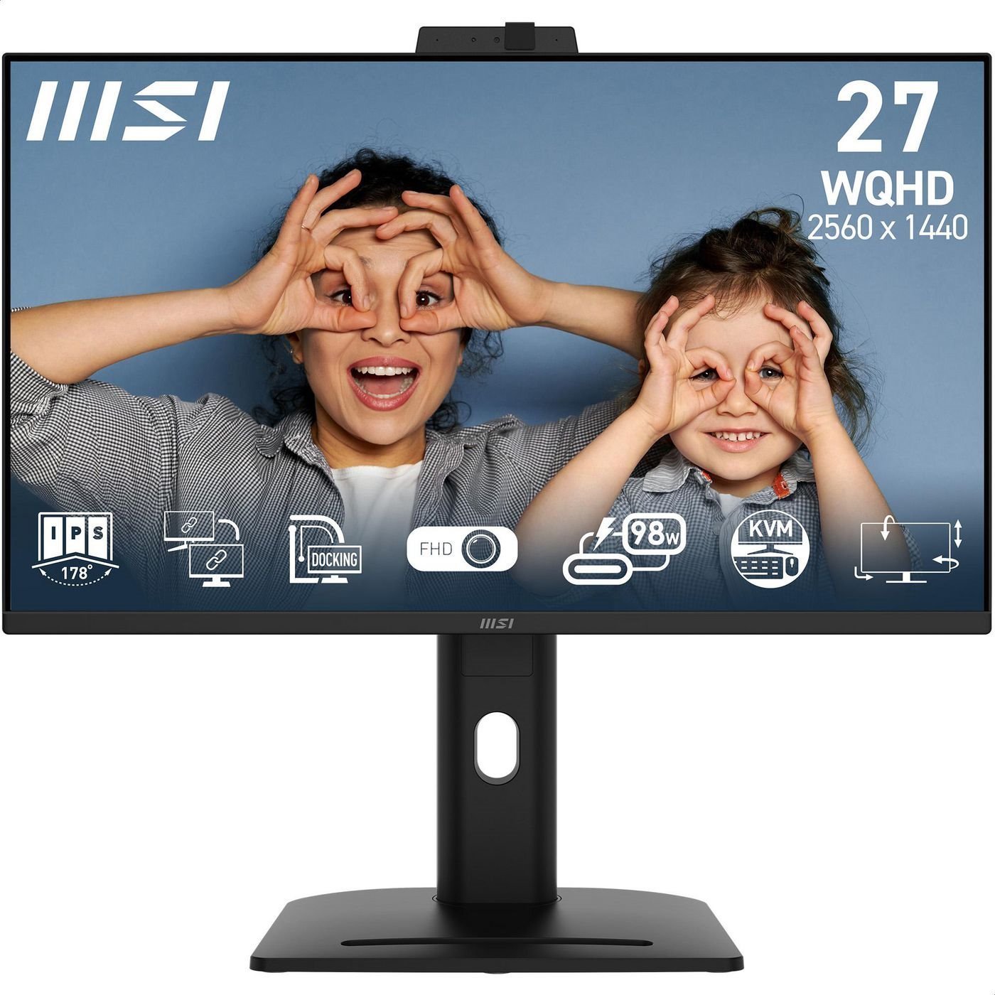 Msi Pro MP275QPDG 27 2560 X 1440 (2K) Hdmi DisplayPort Usb-C 100Hz Pivot SKÆRM