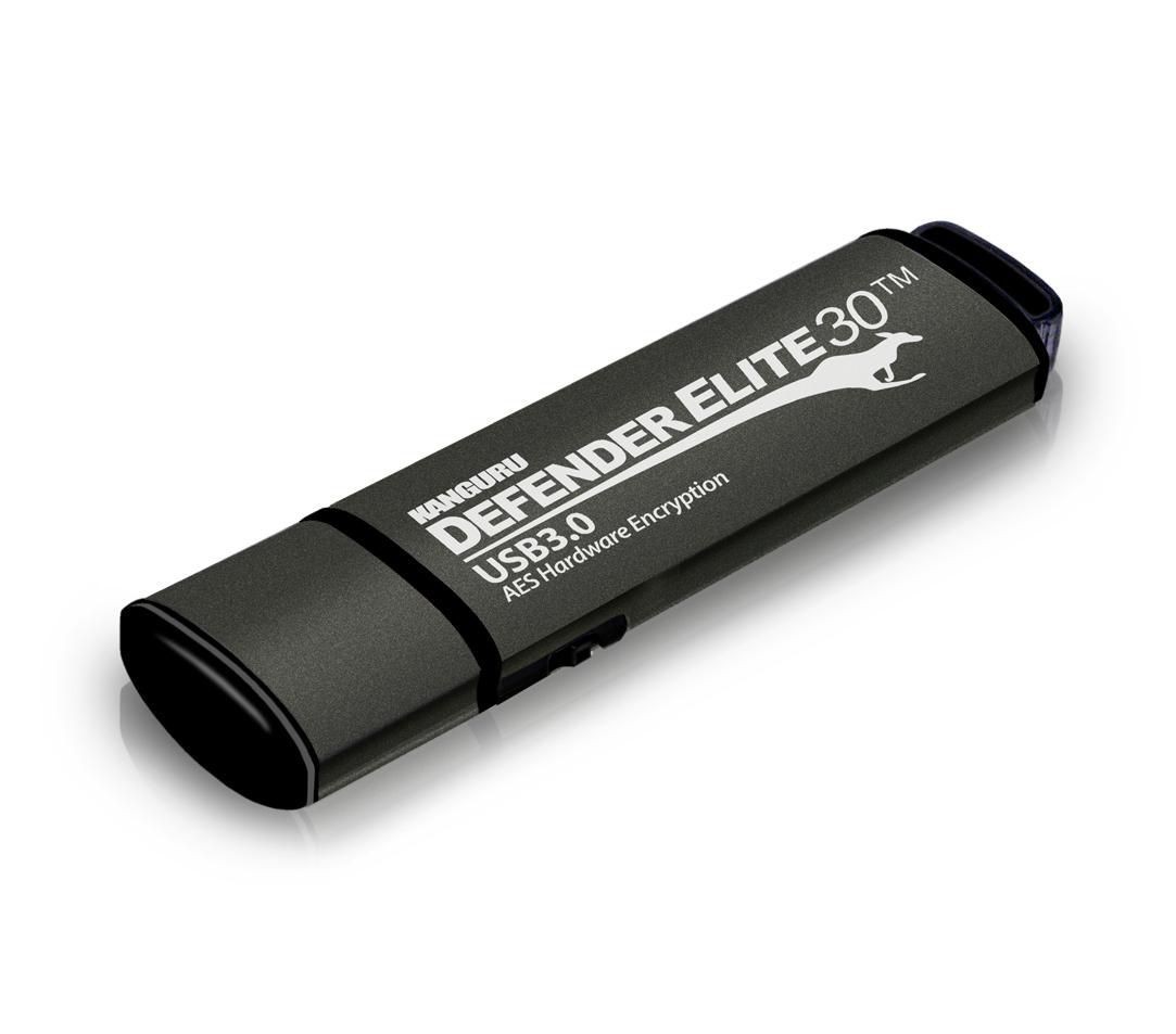 iStorage Kanguru Defender Elite30 64GB USB-nøgle Usb Type-A 3.2 Gen 1 (3.1 Gen 1) Sort