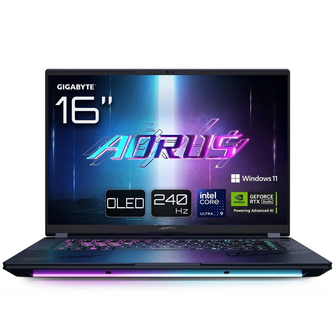 Gigabyte Aorus Master 16 Byhc5dee65sp Laptop Intel Core Ultra 9 275HX 40,6 CM (16) Wqxga 32 GB Ddr5-Sdram 2 TB SSD Nvidia GeForce RTX 5080 Wi-Fi 7 (802.11Be) Windows 11 Pro Sort