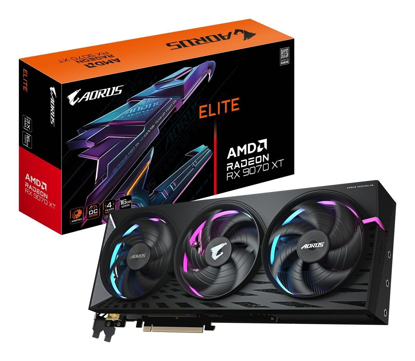 Gigabyte Aorus Radeon RX 9070 XT Elite 16G Amd 16 GB GDDR6