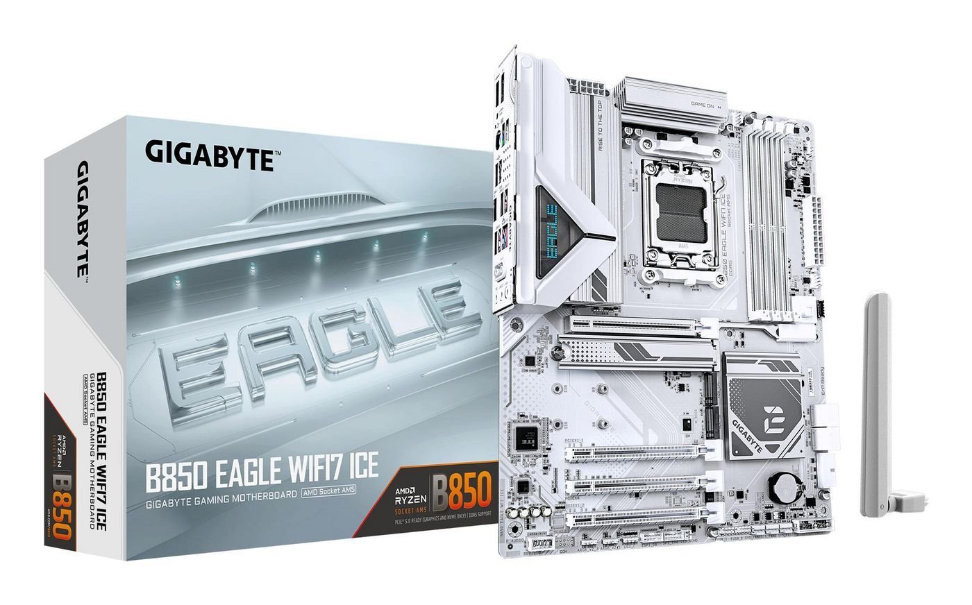 Gigabyte N--Gigabyte B850 Eagle WF7 Ice Am5 4xDDR5 3xM.2 4xSATA