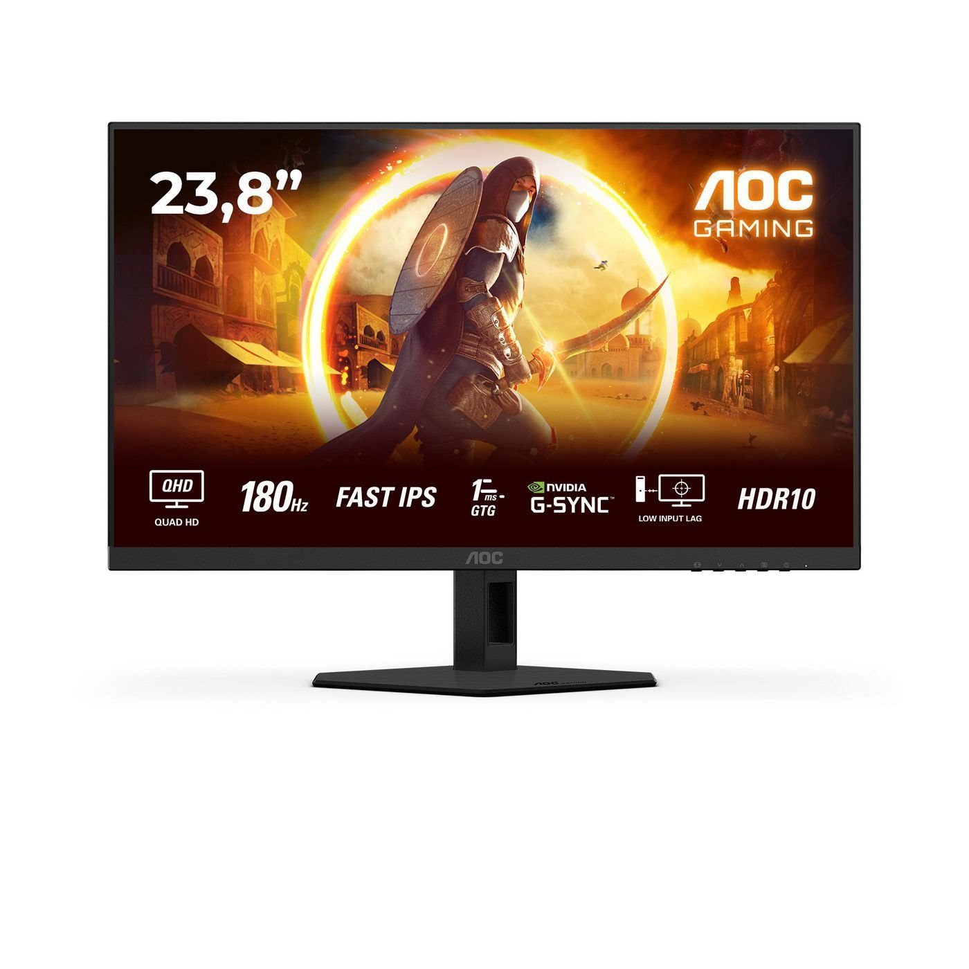 AOC Q24G4RE 24" Class WQHD Gaming LED Monitor - 16:9 - Black