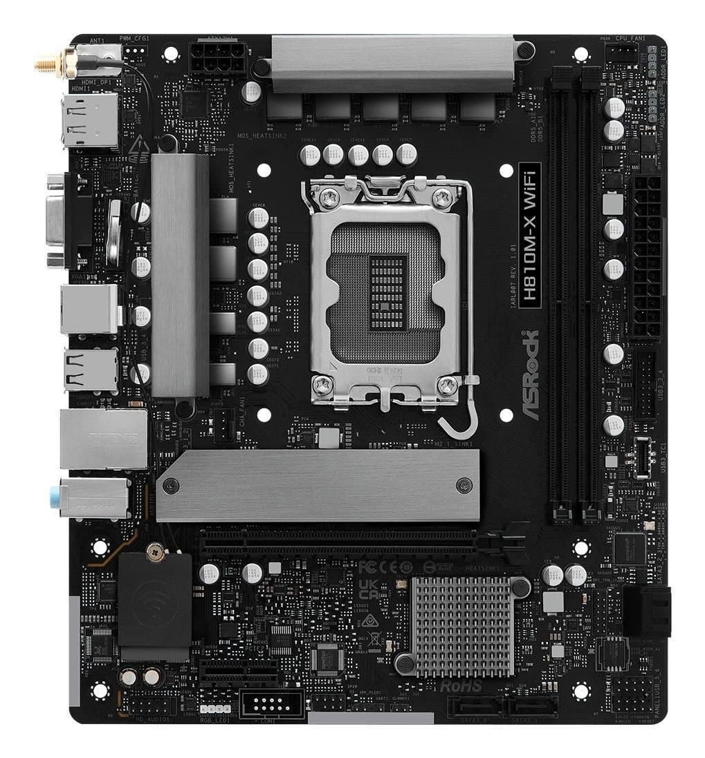 ASRock N--Asrock H810M-X WiFi Lga1851 1xHDMI 1xDP 1xD-SUB MB