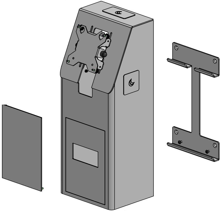 Ergonomic Solutions SpacePole Kiosk SPK402-02 Tilbehør Til POS-system Kiosk-Sæt Sort Metal 75 X 75 MM 100 X 100 MM