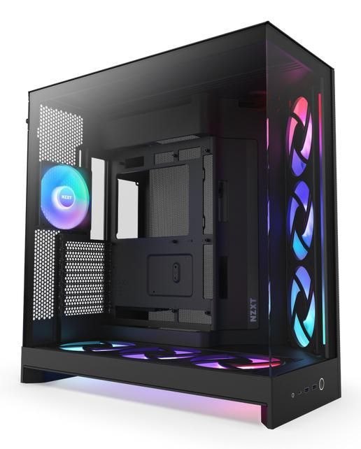 NZXT H9 Flow RGB+ (Schwarz (Matt), Temperd Glass X 2)