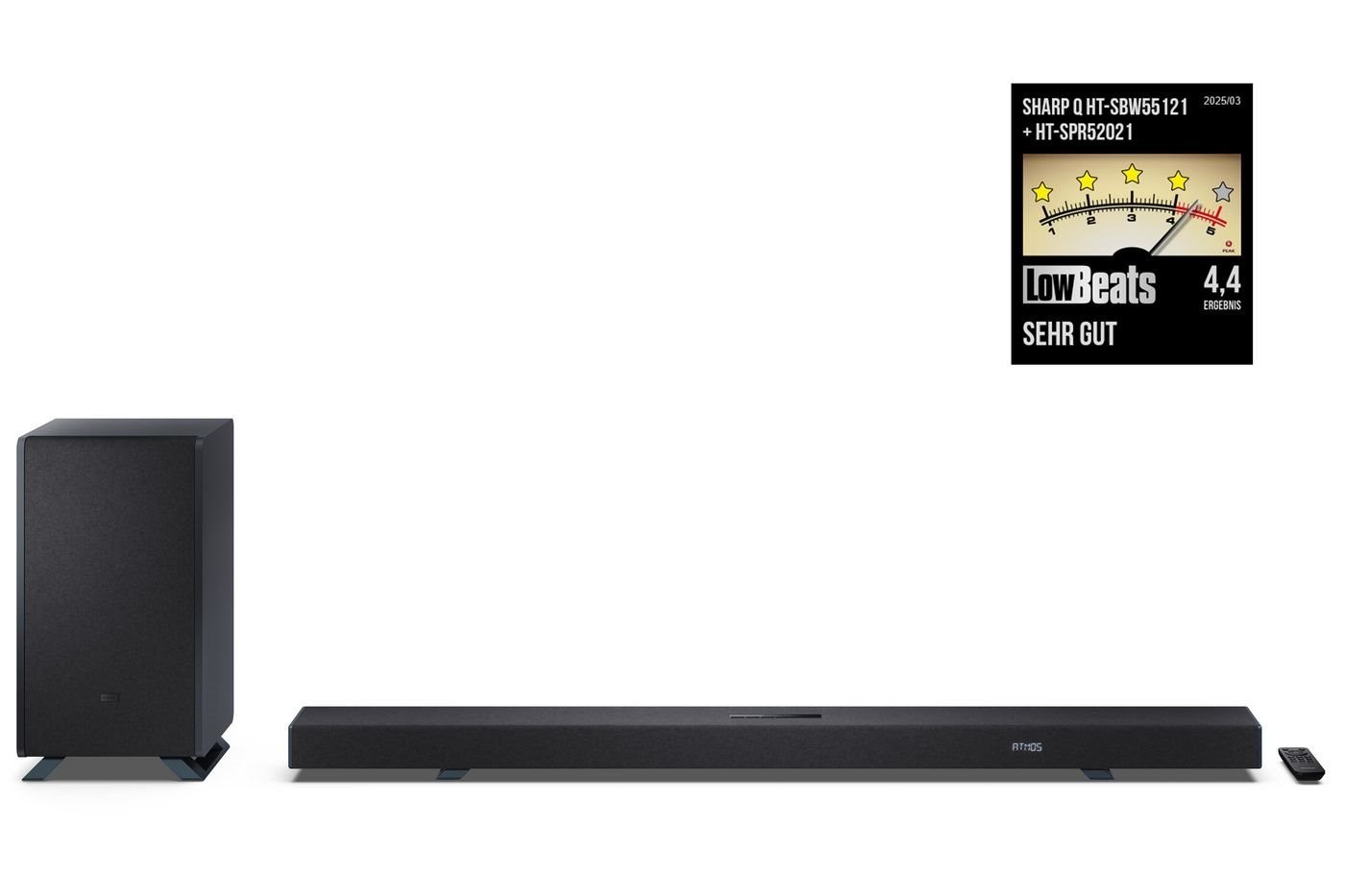 Sharp HT-SBW55121 Soundbar M. Kabell. Subwoofer Schwarz